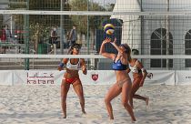 Katar'da kadınlar plaj voleybolu karşılaşması, Fransa-Japonya maçı