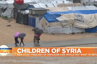 People in UN refugee camp in Syria