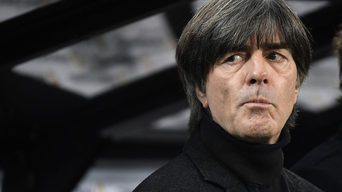 Germany's national football team head coach Joachim Löw before the start of the UEFA Euro 2020 Group C qualification match between Germany and Belarus, November 16, 2019. 