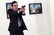 Мевлют Мерт Алтынташ после убийства российского посла в Анкаре 19 декабря 2016