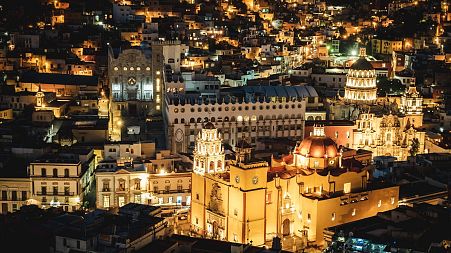 The European-inspired skylines Guanajuato, Mexico