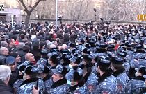 168.AM footage of opposition protest against Armenian PM Nikol Pashinyan in Yerevan