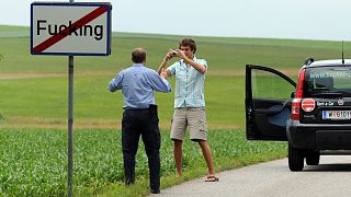 The town of Fucking - now called Fugging - in Austria.