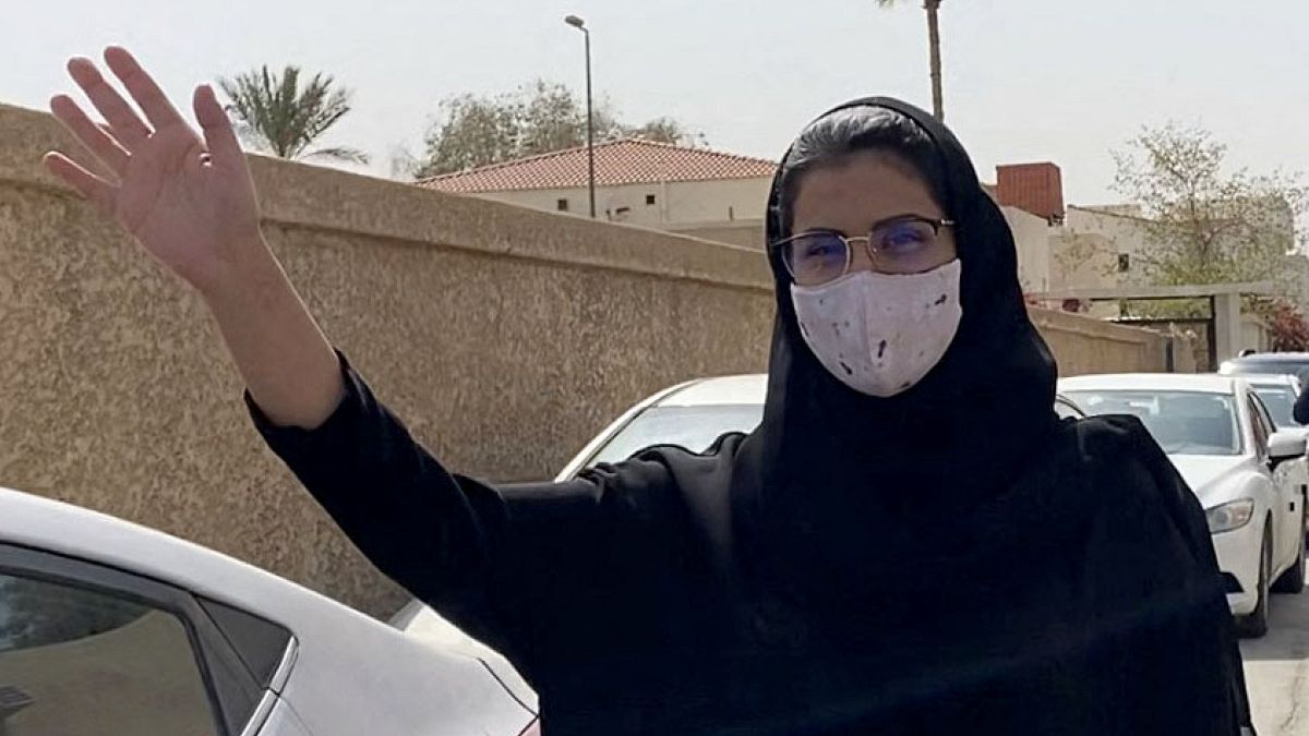 الناشطة السعودية في مجال حقوق الإنسان لجين الهذلول في الرياض. 2021/03/10