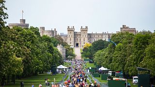 Celebrations were rife outside Windsor Castle on the day of Prince Harry and Meghan Markle's wedding