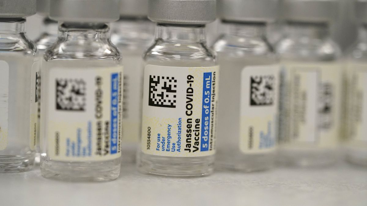 Vials of Johnson & Johnson COVID-19 vaccine in the pharmacy of National Jewish Hospital for distribution in east Denver, US on March 6, 2021.