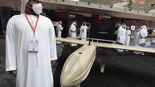  طائرة إماراتية مقاتلة بدون طيار، معرض ومؤتمر الدفاع الدولي، آيدكس، أبو ظبي - 21 شباط 2021