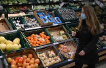 Fruit and vegetables in a Tesco supermarket in London, December 14, 2020. There have been fears about the impact of customs checks on EU imports.  