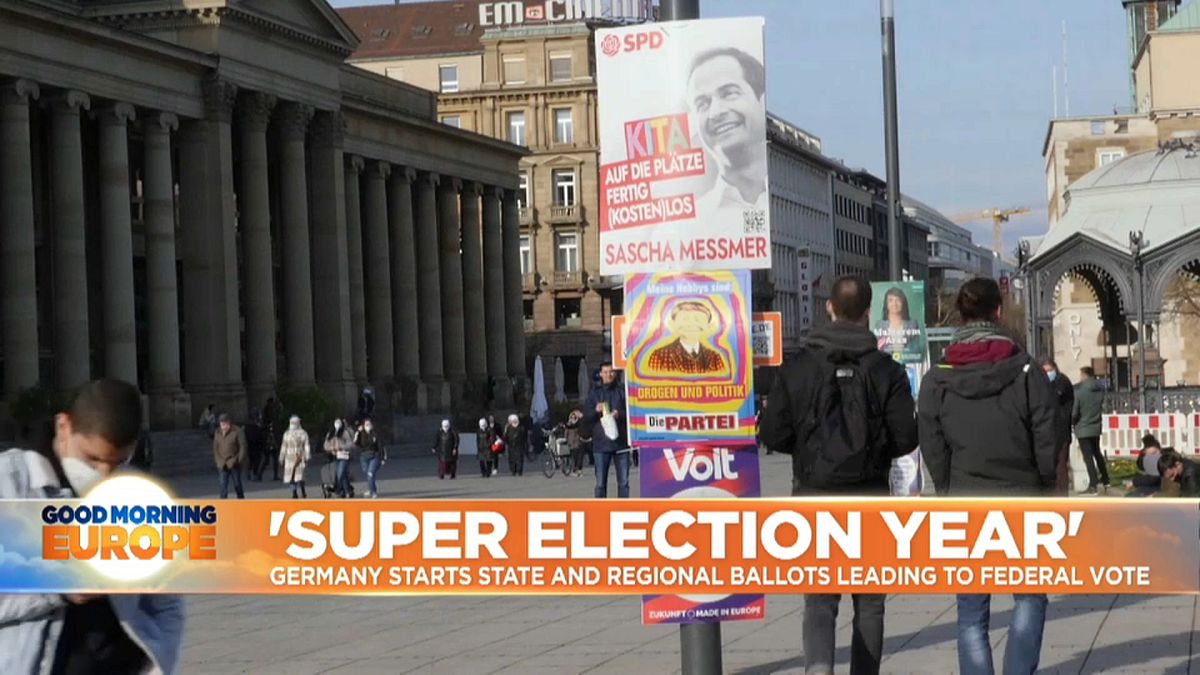 Posters ahead of Germany's regional elections