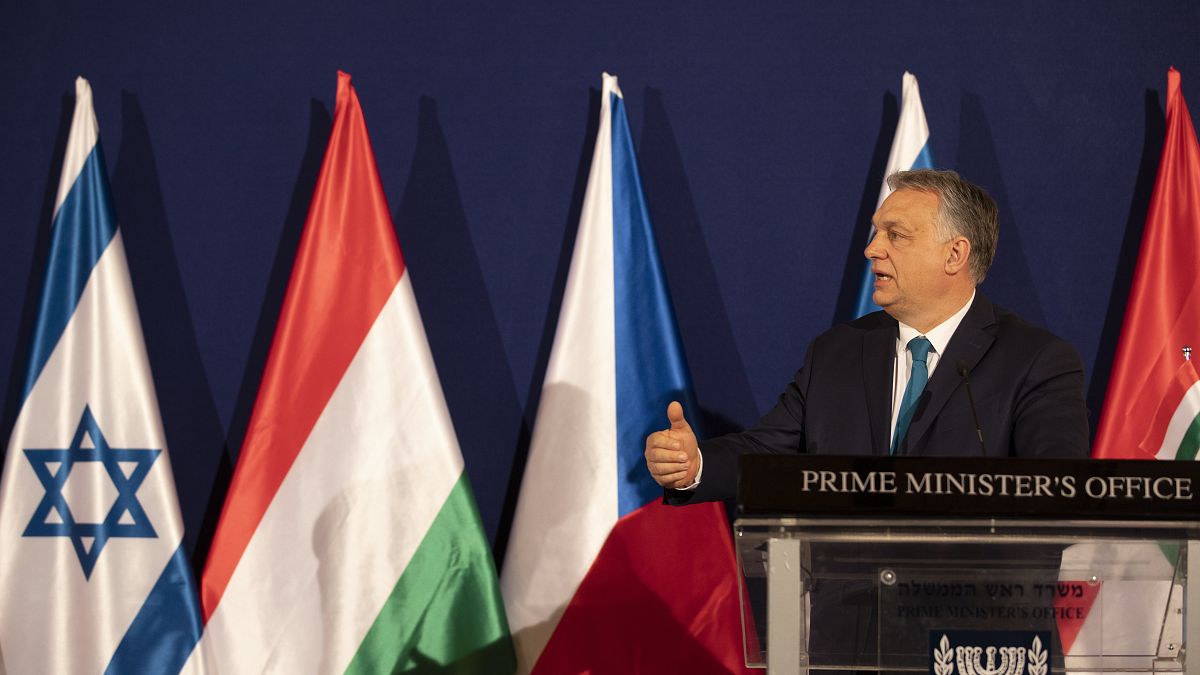 Orbán Viktor miniszterelnök Jeruzsálemben 2021. március 11-én