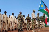 یک پایگاه آموزش نظامی در سودان جنوبی
