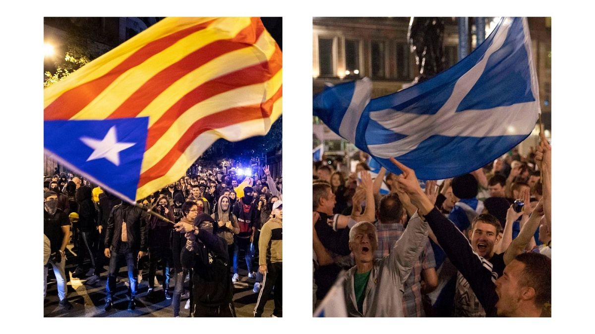 استقلال طلبان کاتالونیا و استقلال طلبان اسکاتلند