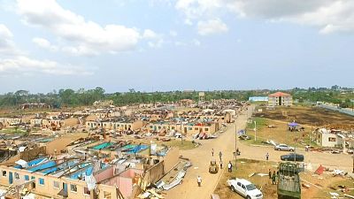 Imágenes aéreas de la brutal explosión en Guinea Ecuatorial