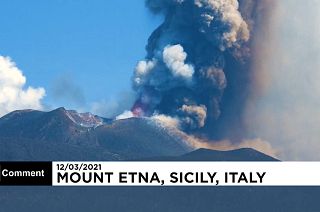 Huge plume of smoke as Mount Etna erupts again