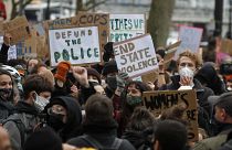 Protesta contra la actuación policial en Londres, Reino Unido