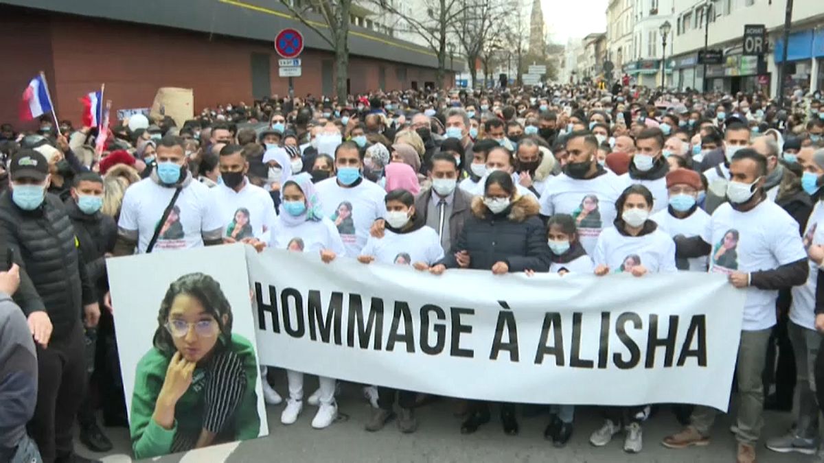Марш в память об Алише. Аржантёй, 14 марта 2021 года