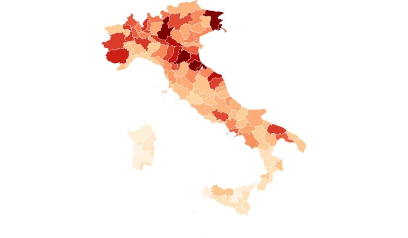 GEDI VISUALS - La Repubblica mit Daten des Gesundheitsministeriums vom 14.3.2021