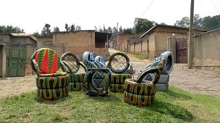 Rwandan business recycles old tyres into household objects
