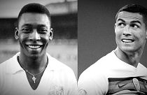 Pele (gençken) ve Cristiano Ronaldo
