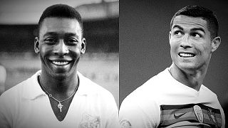 Pele (gençken) ve Cristiano Ronaldo