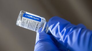 A health worker prepares to administer a shot of the Russian vaccine Sputnik V in Zalaegerszeg, Hungary.