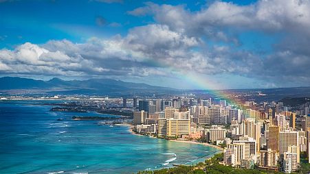A rainbow over Hawaii
