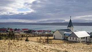 Az észak-izlandi Hvammstangi faluja 2020. április 30-án