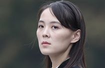 In this March 2, 2019, file photo, Kim Yo Jong, sister of North Korean leader Kim Jong Un, attends a wreath-laying ceremony at Ho Chi Minh Mausoleum in Hanoi, Vietnam.