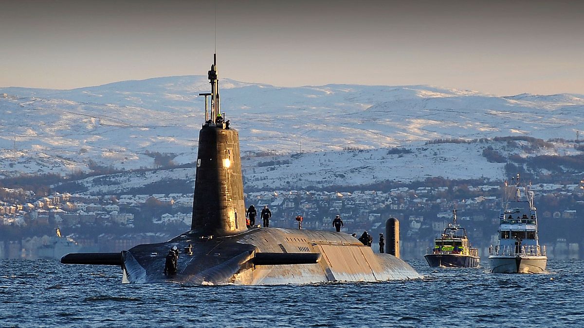 HMS Vanguard, one of the UK's nuclear-armed submarines