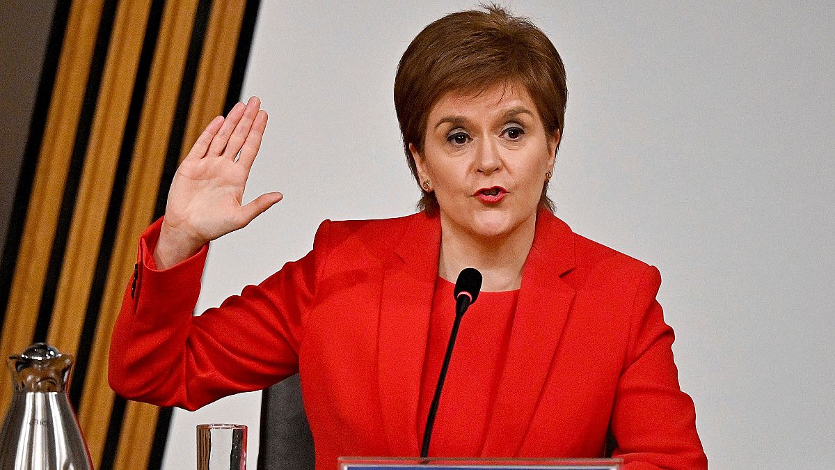 First Minister of Scotland Nicola Sturgeon takes the oath before giving evidence to the Committee