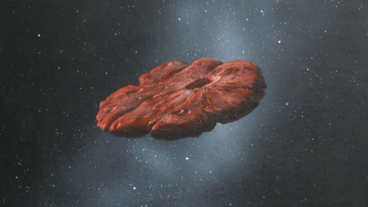 Una recreación del Oumuamua.