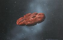 Una recreación del Oumuamua.
