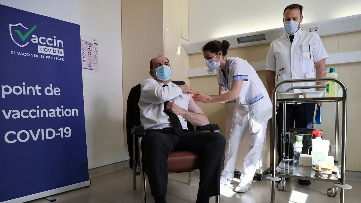France Prime Minister is vaccinated with the AstraZeneca COVID-19 vaccine