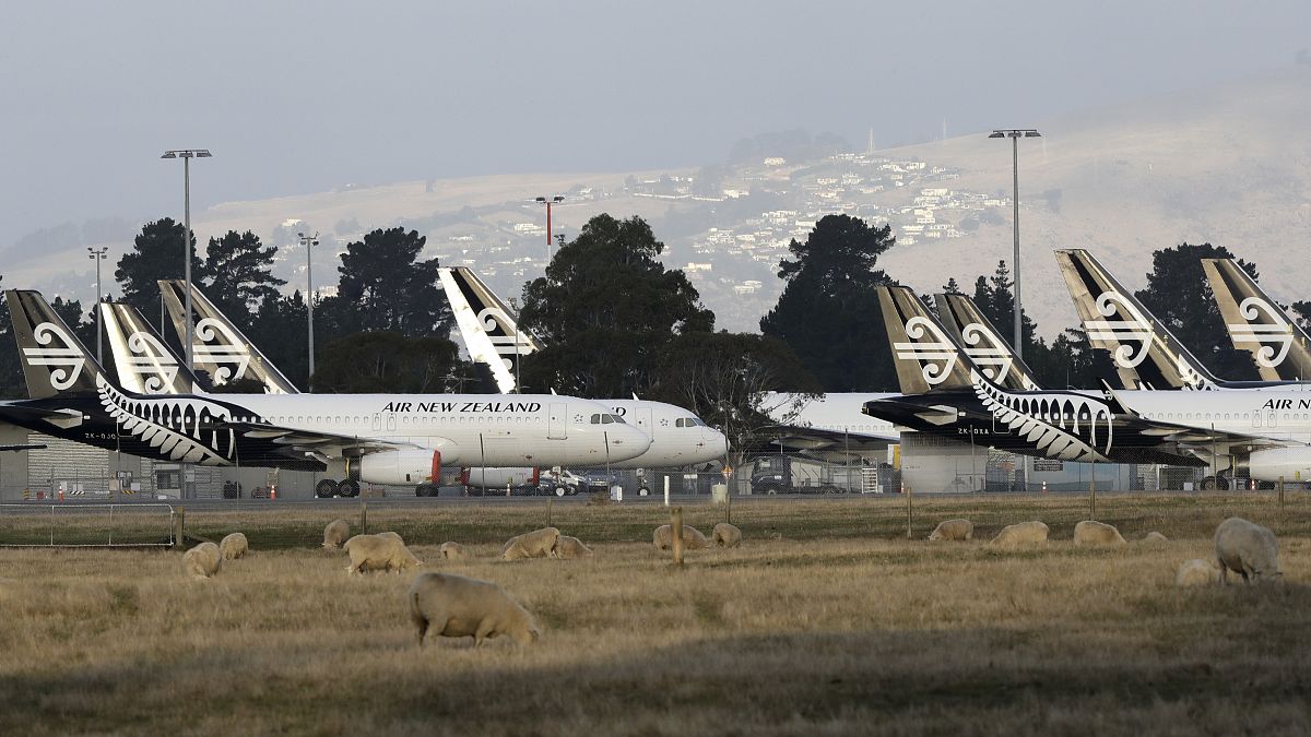 طائرات تابعة لخطوط نيوزيلاندا في مطار كرايستشروتش.2020/05/20