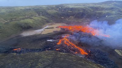 İzlanda'daki Fagradalsfjall Yanadağı