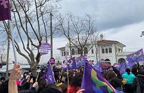 Kadıköy'de kadın hakları savunucuların protestosu