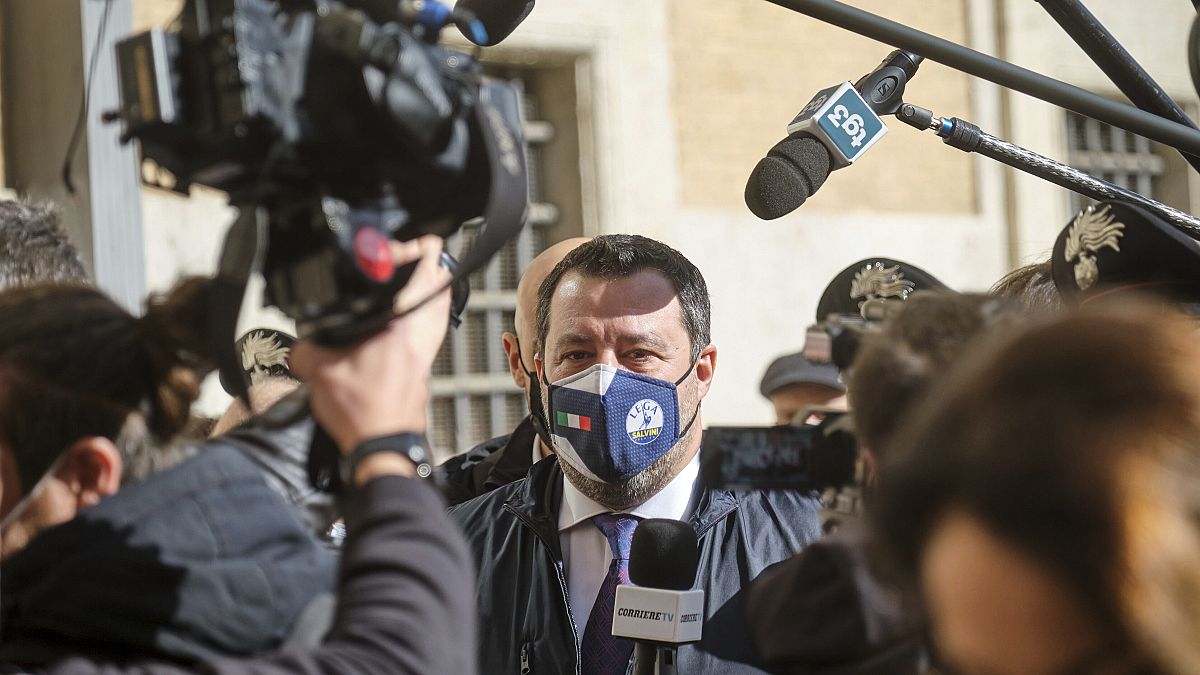 İtalya'da aşırı sağcı Lig Partisi'nin lideri Matteo Salvini'nin