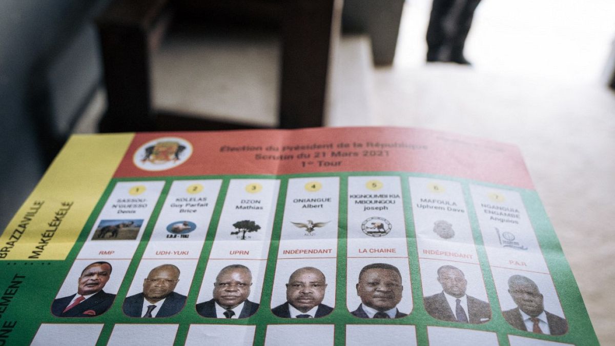 Bulletin de vote pour l'élection présidentielle en République du Congo - Brazzaville (Congo), le 21/03/2021