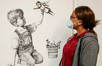 Obra de Banksy leiloada por 20 milhões de euros