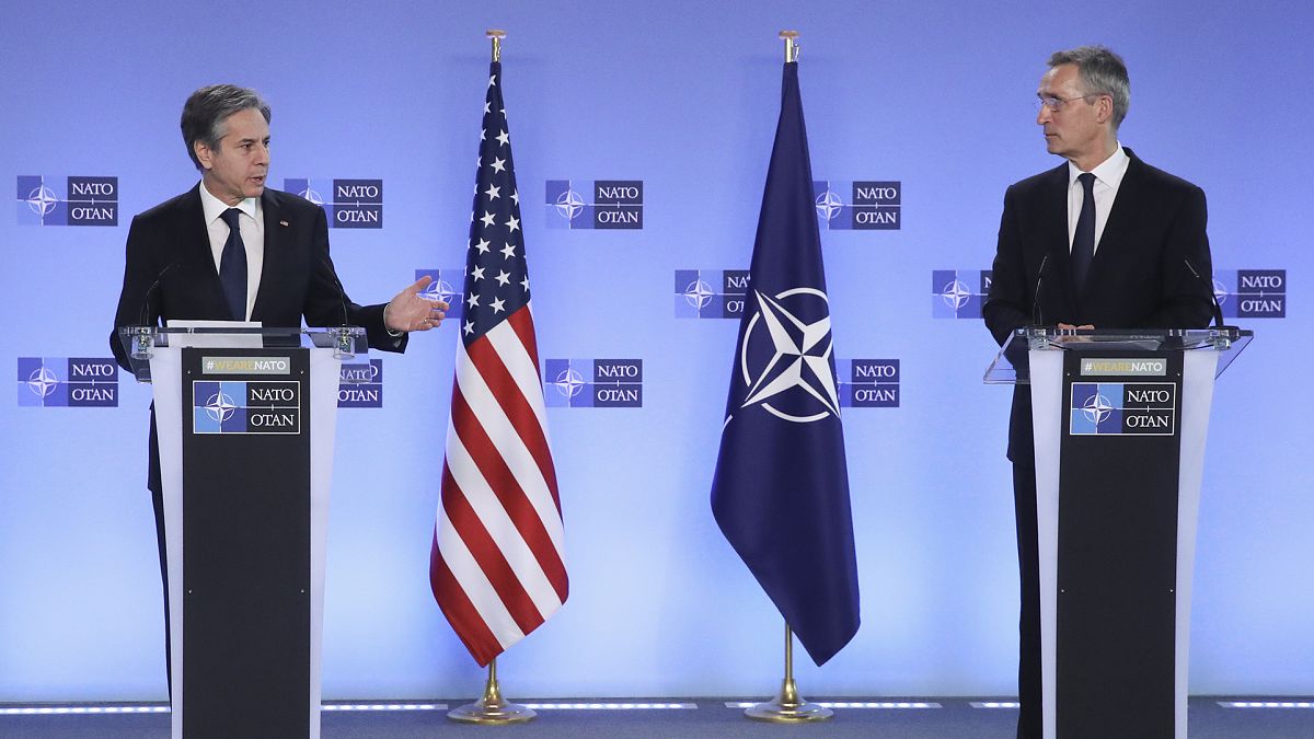 ABD Dışişleri Bakanı Antony Blinken, NATO Genel Sekreteri Jens Stoltenberg ile basına açıklama yaptı