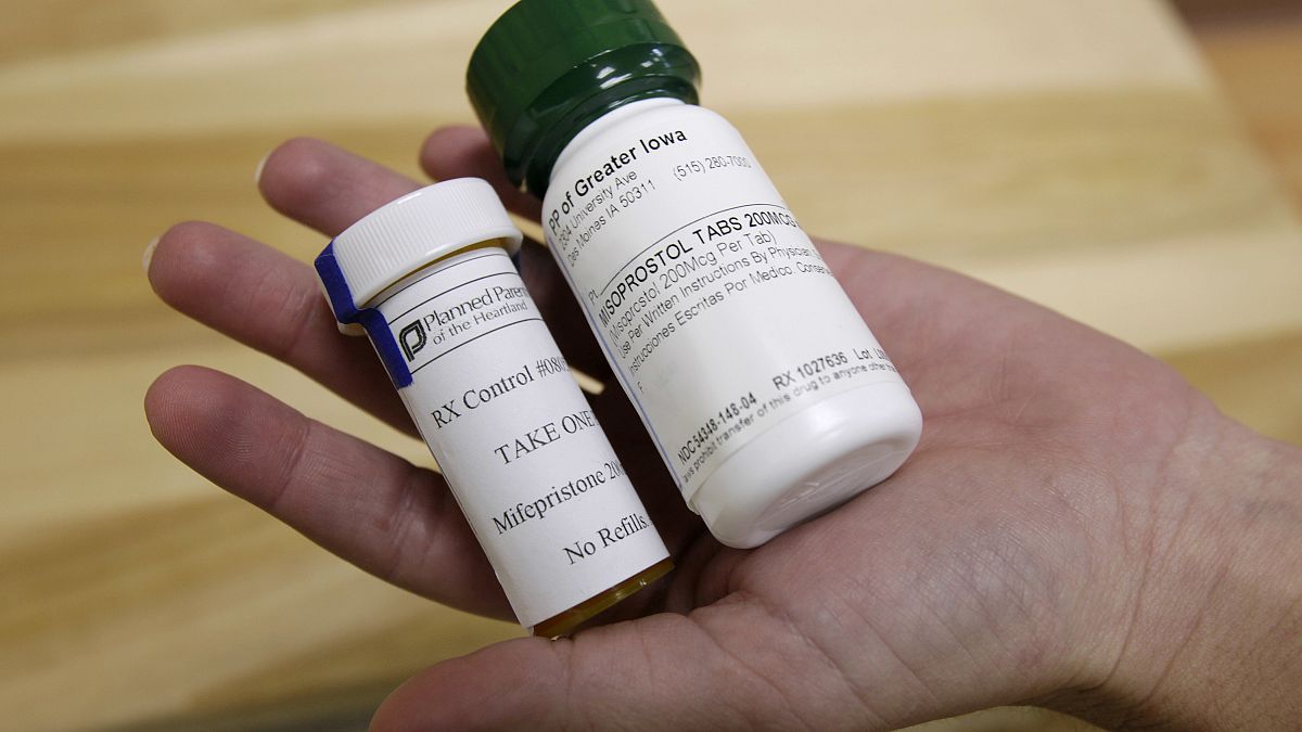 This Sept. 22, 2010 file photo shows bottles of the abortion-inducing drug RU-486 in Des Moines, Iowa. 