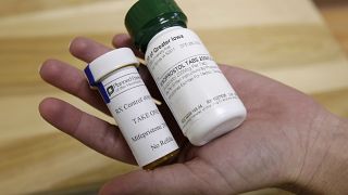 This Sept. 22, 2010 file photo shows bottles of the abortion-inducing drug RU-486 in Des Moines, Iowa. 