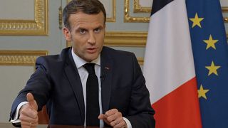 French President Emmanuel Macron gives an interview at the Elysee Palace in Paris on March 23, 2021
