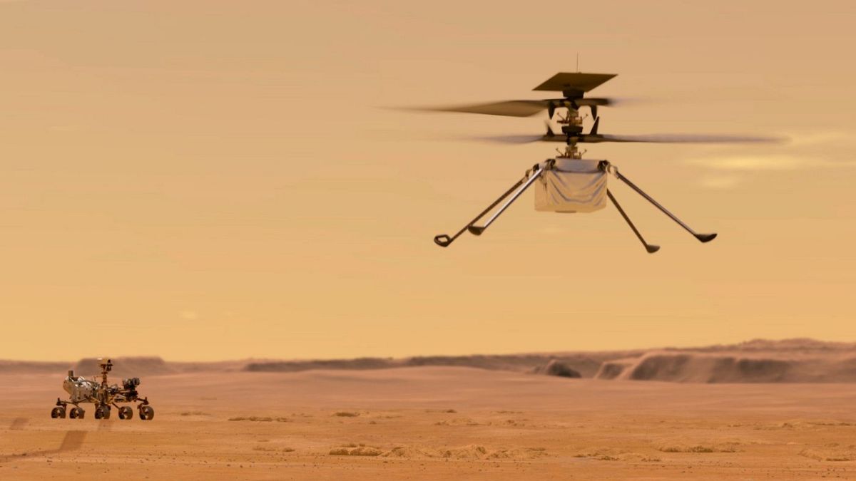 مدل‌سازی از هلیکوپتر ناسا بر روی مریخ