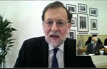 Ex-Ministerpräsident Mariano Rajoy bei Zeugenaussage per Video