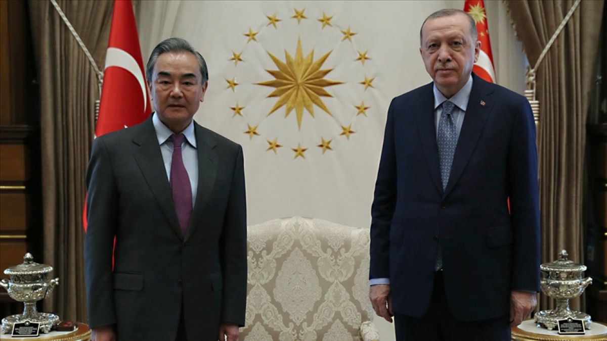 Wang Yi ve Recep Tayyip Erdoian