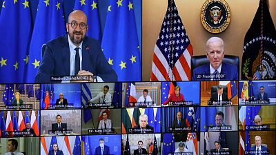 Charles MICHEL, President of the European Council, and Joe BIDEN, President of the United States of America