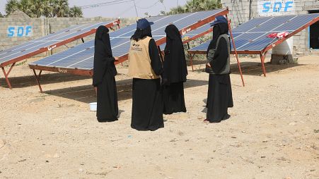  Friends of the Environment Station, a solar panel station working in Yemen's war torn region of Abs.
