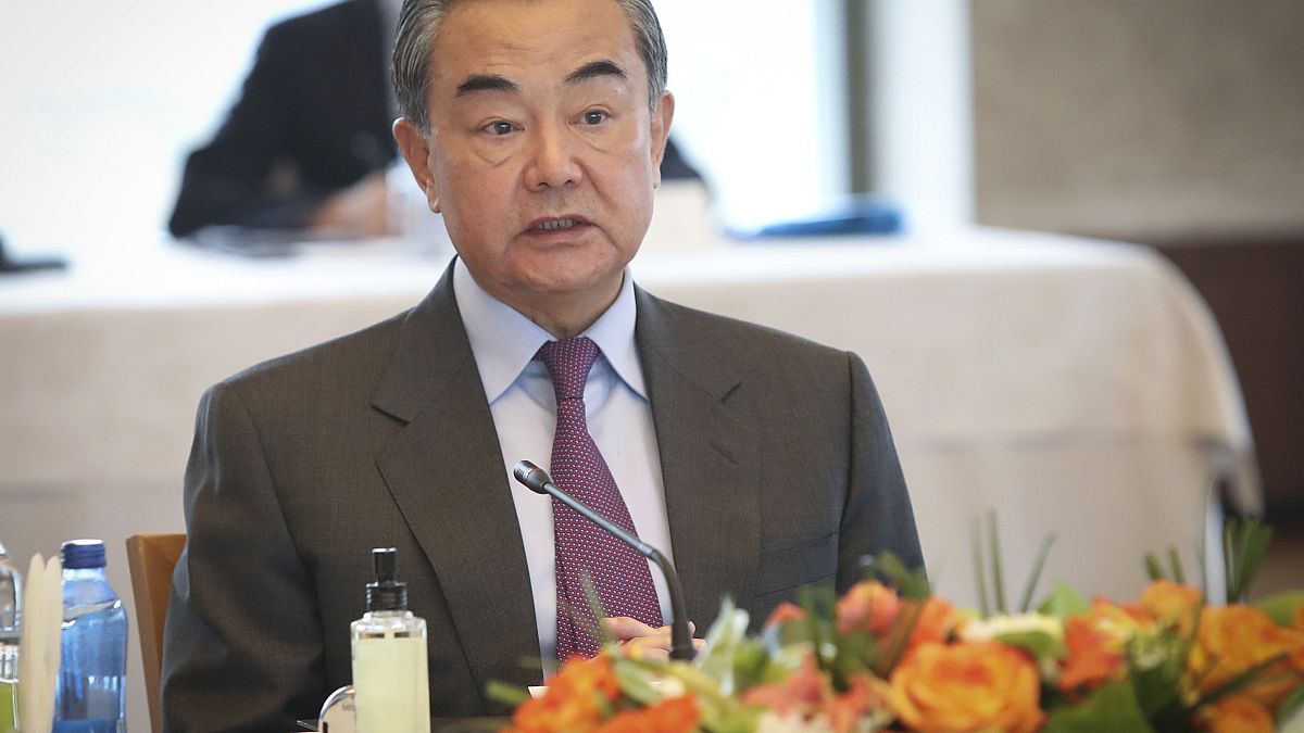 China's Foreign Minister Wang Yi  in Ankara, Turkey, March 25, 2021. 