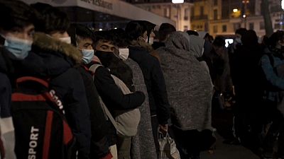 Migrant protest in Place de la République in Paris